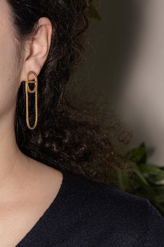Boucles d'oreilles Hermès Boucles d'oreilles Pendantes Chaîne d'ancre Or jaune 58 Facettes 5422118RV