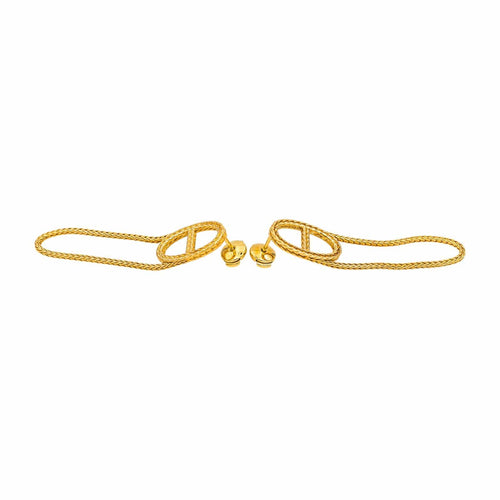 Boucles d'oreilles Hermès Boucles d'oreilles Pendantes Chaîne d'ancre Or jaune 58 Facettes 5422118RV