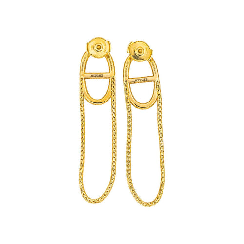 Boucles d'oreilles Hermès Boucles d'oreilles Pendantes Chaîne d'ancre Or jaune 58 Facettes 5422118RV