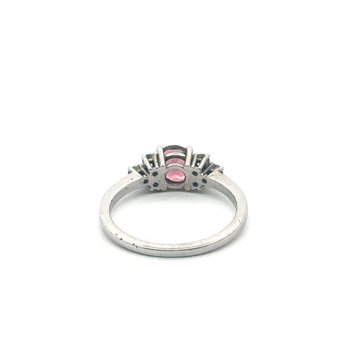 Bague 50 Bague vintage en or blanc 18k avec tourmaline ovale et péridots 58 Facettes 50346