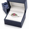 Bague 50 Bague vintage en or blanc 18k avec tourmaline ovale et péridots 58 Facettes 50346