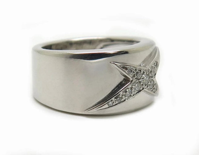 Bague 52 Mauboussin Étoile Divine - Bague bandeau en or blanc et diamants 58 Facettes