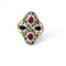 Bague 54 Bague haute joaillerie en or bicolore 18k avec rubis, saphirs et diamants 58 Facettes 50424