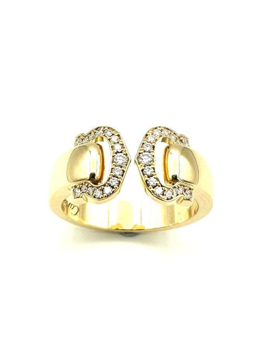 Bague 56 Cartier C de Cartier - Bague en or jaune 18K et diamants 58 Facettes Cartier bague