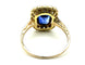 Bague 55 Bague marguerite 1910 en or jaune 14K et platine, saphir synthétique 58 Facettes 1910 bague