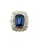 Bague 55 Bague marguerite 1910 en or jaune 14K et platine, saphir synthétique 58 Facettes 1910 bague