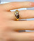 Bague 50 Bague jonc en or jaune 18 carats avec diamant et rubis 58 Facettes AB679