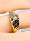 Bague 50 Bague jonc en or jaune 18 carats avec diamant et rubis 58 Facettes AB679