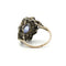 Bague 56 Bague en or jaune 14K avec saphir et diamants 58 Facettes 1055
