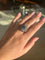 Bague 56 Bague en or jaune 14K avec saphir et diamants 58 Facettes 1055