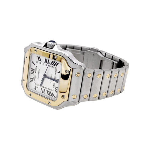 Montre Montre Cartier, "Santos", acier et or. 58 Facettes 35389