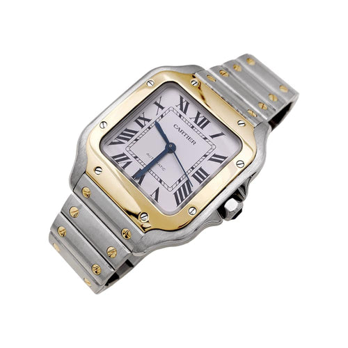 Montre Montre Cartier, "Santos", acier et or. 58 Facettes 35389