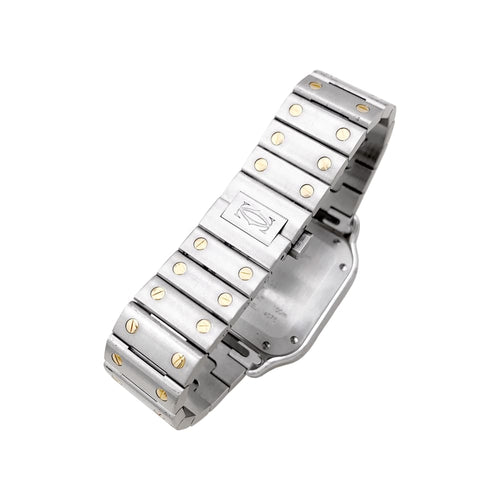 Montre Montre Cartier, "Santos", acier et or. 58 Facettes 35389