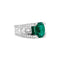 Bague 51 Bague or blanc, émeraude et diamants. 58 Facettes 35347