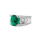 Bague 51 Bague or blanc, émeraude et diamants. 58 Facettes 35347