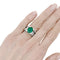 Bague 51 Bague or blanc, émeraude et diamants. 58 Facettes 35347
