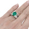 Bague 51 Bague or blanc, émeraude et diamants. 58 Facettes 35347