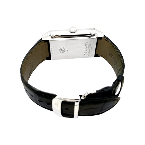 Montre Montre Jaeger-Lecoultre , « Grande Reverso 986 Duodate », acier, cuir. 58 Facettes 35326