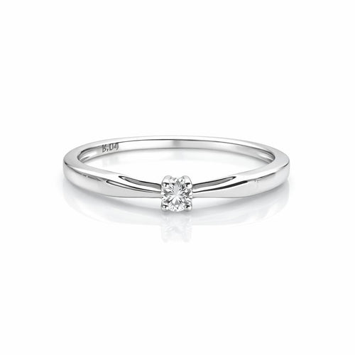 Bague 50 Solitaire - Bague en or blanc 18 carats et diamant 58 Facettes Solitaire - en or blanc 18 carats et diamant