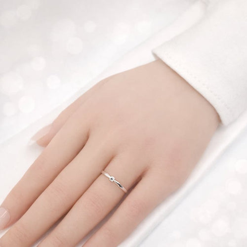 Bague 50 Solitaire - Bague en or blanc 18 carats et diamant 58 Facettes Solitaire - en or blanc 18 carats et diamant