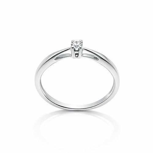 Bague 50 Solitaire - Bague en or blanc 18 carats et diamant 58 Facettes Solitaire - en or blanc 18 carats et diamant