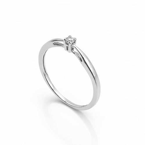 Bague 50 Solitaire - Bague en or blanc 18 carats et diamant 58 Facettes Solitaire - en or blanc 18 carats et diamant