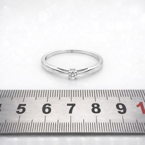 Bague 50 Solitaire - Bague en or blanc 18 carats et diamant 58 Facettes Solitaire - en or blanc 18 carats et diamant