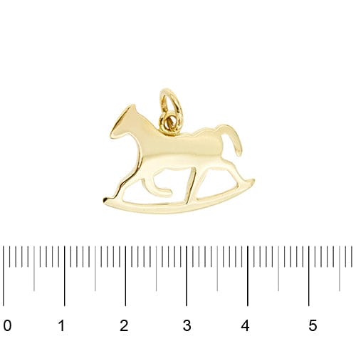 Pendentif Dodo - Pendentif cheval à bascule en or jaune 18 ct 58 Facettes 38636