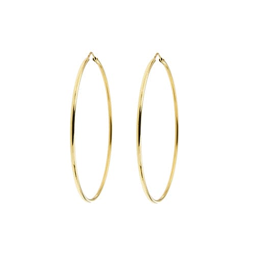 Boucles d'oreilles Boucles d’oreilles créoles grandes en or jaune 18 ct 58 Facettes 41064