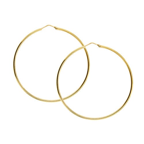 Boucles d'oreilles Boucles d’oreilles créoles grandes en or jaune 18 ct 58 Facettes 41064