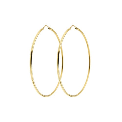 Boucles d'oreilles Boucles d’oreilles créoles grandes en or jaune 18 ct 58 Facettes 41064