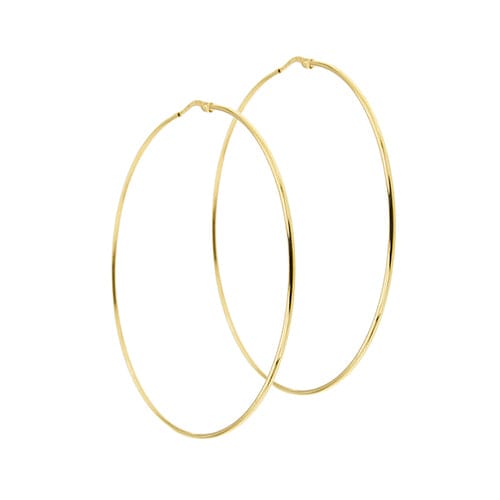 Boucles d'oreilles Boucles d’oreilles créoles grandes en or jaune 18 ct 58 Facettes 41064