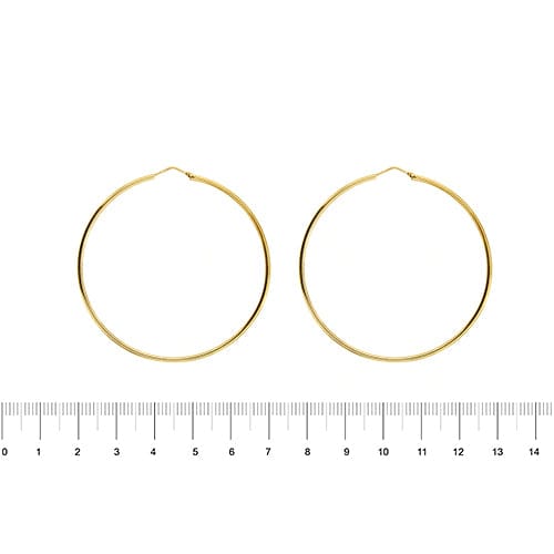 Boucles d'oreilles Boucles d’oreilles créoles grandes en or jaune 18 ct 58 Facettes 41064