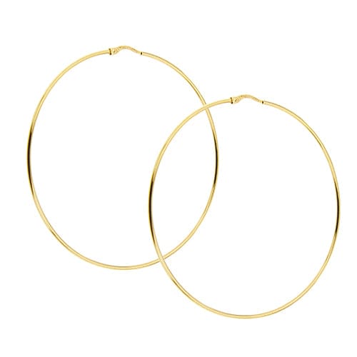 Boucles d'oreilles Boucles d’oreilles créoles très grandes en or jaune 18 ct 58 Facettes 35199
