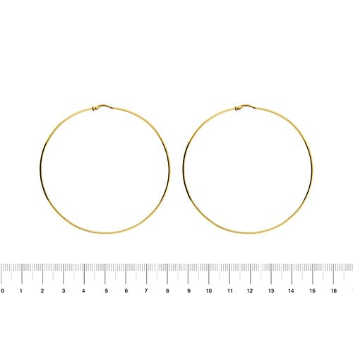 Boucles d'oreilles Boucles d’oreilles créoles très grandes en or jaune 18 ct 58 Facettes 35199