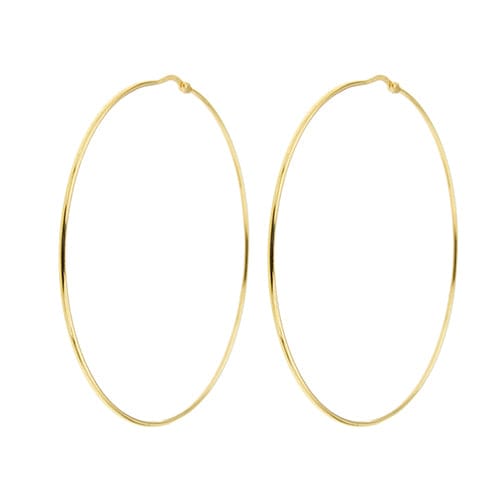 Boucles d'oreilles Boucles d’oreilles créoles très grandes en or jaune 18 ct 58 Facettes 35199