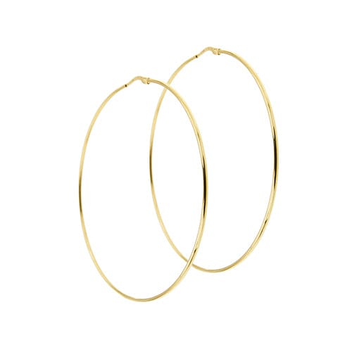 Boucles d'oreilles Boucles d’oreilles créoles très grandes en or jaune 18 ct 58 Facettes 35199