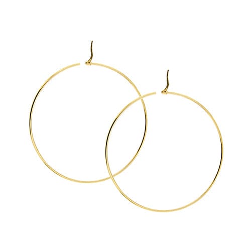 Boucles d'oreilles Boucles d’oreilles créoles très grandes en or jaune 18 ct 58 Facettes 35199