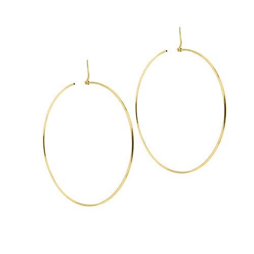 Boucles d'oreilles Boucles d’oreilles créoles très grandes en or jaune 18 ct 58 Facettes 35199