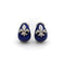 Boucles d'oreilles Hidalgo - Boucles d’oreilles fleur-de-lis en or blanc 18K, émail et diamants 58 Facettes