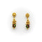 Boucles d'oreilles Cannetille indienne - Boucles d’oreilles pendantes en or jaune 22K émaillé 58 Facettes