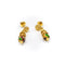 Boucles d'oreilles Cannetille indienne - Boucles d’oreilles pendantes en or jaune 22K émaillé 58 Facettes