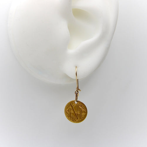 Boucles d'oreilles Époque victorienne - Boucles d’oreilles love tokens en or 22K 58 Facettes