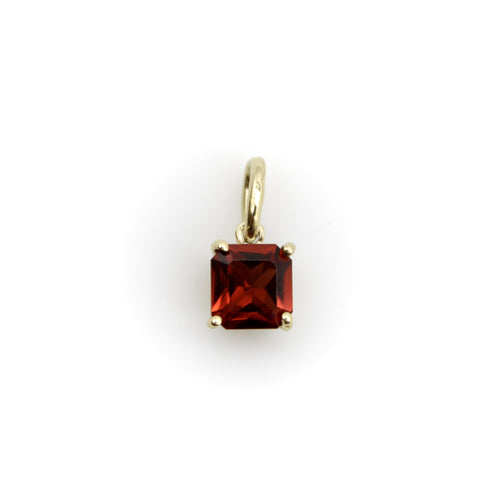 Pendentif Pendentif en or 14K avec grenat tanzanien taille émeraude 58 Facettes A2005Y