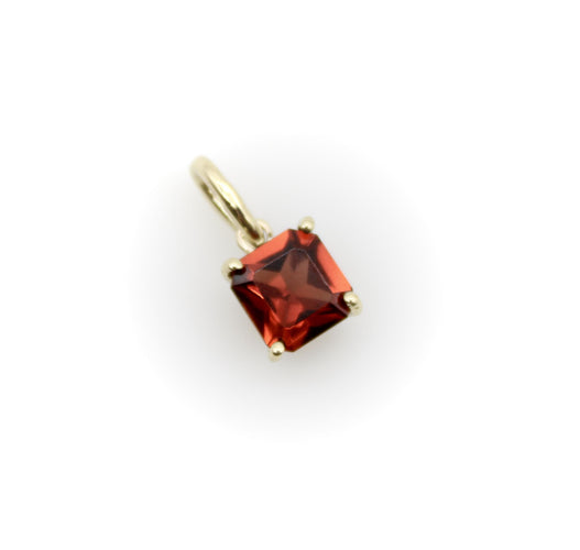 Pendentif Pendentif en or 14K avec grenat tanzanien taille émeraude 58 Facettes A2005Y