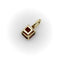Pendentif Pendentif en or 14K avec grenat tanzanien taille émeraude 58 Facettes A2005Y