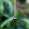 Pendentif Pendentif en or 14K avec grenat tanzanien taille émeraude 58 Facettes A2005Y