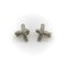 Boucles d'oreilles Boucles d’oreilles vintage - Motif X pavé de diamants en or jaune 14k 58 Facettes A20018