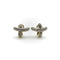 Boucles d'oreilles Boucles d’oreilles vintage - Motif X pavé de diamants en or jaune 14k 58 Facettes A20018
