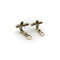 Boucles d'oreilles Boucles d’oreilles vintage - Motif X pavé de diamants en or jaune 14k 58 Facettes A20018